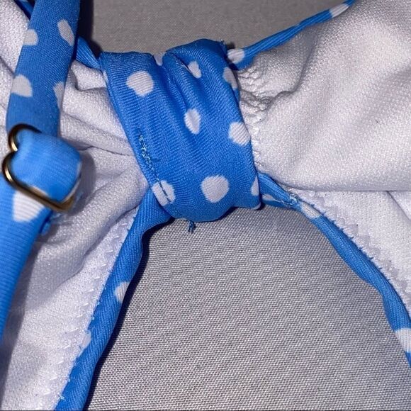Jessica Simpson NWT blue and white polka dot tankini size S - Picture 10 of 16